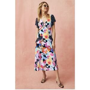 Rixo x RTR Multicolored Eve Midi Dress Size S Pre-Loved